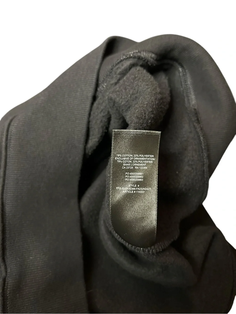 Aritzia TNA Cozy Fleece Perfect Fit Crewneck Sweatshirt Black Women's S
